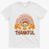 Thankful Pumpkin Patch Cute Rainbow Holiday T-Shirt - White