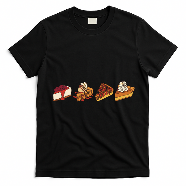 Thanksgiving Pie Pumpkin T-Shirt - Black