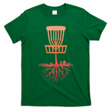 Tree Roots Disc Golf Basket Disc Golfing Frisbee Disc Golf T-Shirt - Irish Green