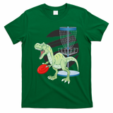 T Rex Frisbee Dinosaur Recreational Tosser Dino Disc Golf T-Shirt - Irish Green