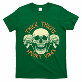 Thick Thighs & Spooky Vibes Halloween Costume T-Shirt - Irish Green