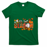 Tis The Season Baseball Fall Season Thanksgiving Pumpkin T-Shirt - Irish Green
