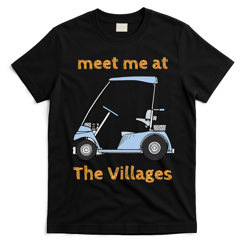 The Villages Florida Retirement Community T-Shirt - Black
