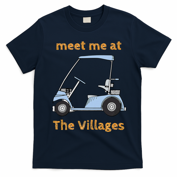 The Villages Florida Retirement Community T-Shirt - Navy Blue