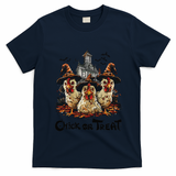 Tonight We Fly Halloween Chicken Fall Farm Animals T-Shirt - Navy Blue