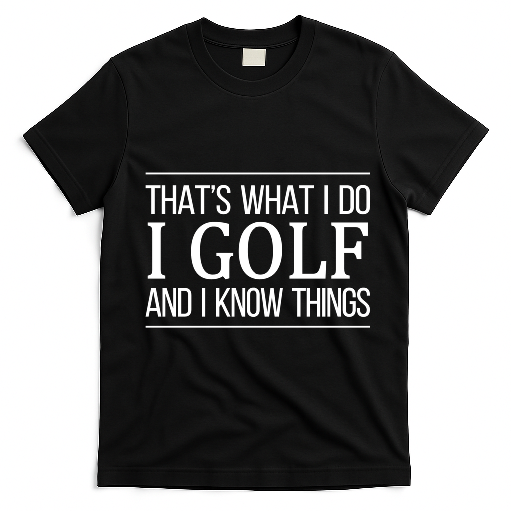 ThatS What I Do I Play Golf And I Know Things Gift T-Shirt - Black