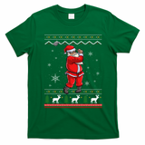 Ugly Christmas Santa Golfer Golfing Xmas Golf Lover Player Gift T-Shirt - Irish Green