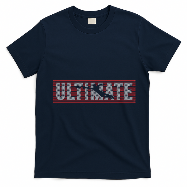 Ultimate Frisbee Player Disc Golf T-Shirt - Navy Blue