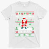 Ugly Sweater Xmas Golf Santa Claus Best Christmas By Par T-Shirt - White