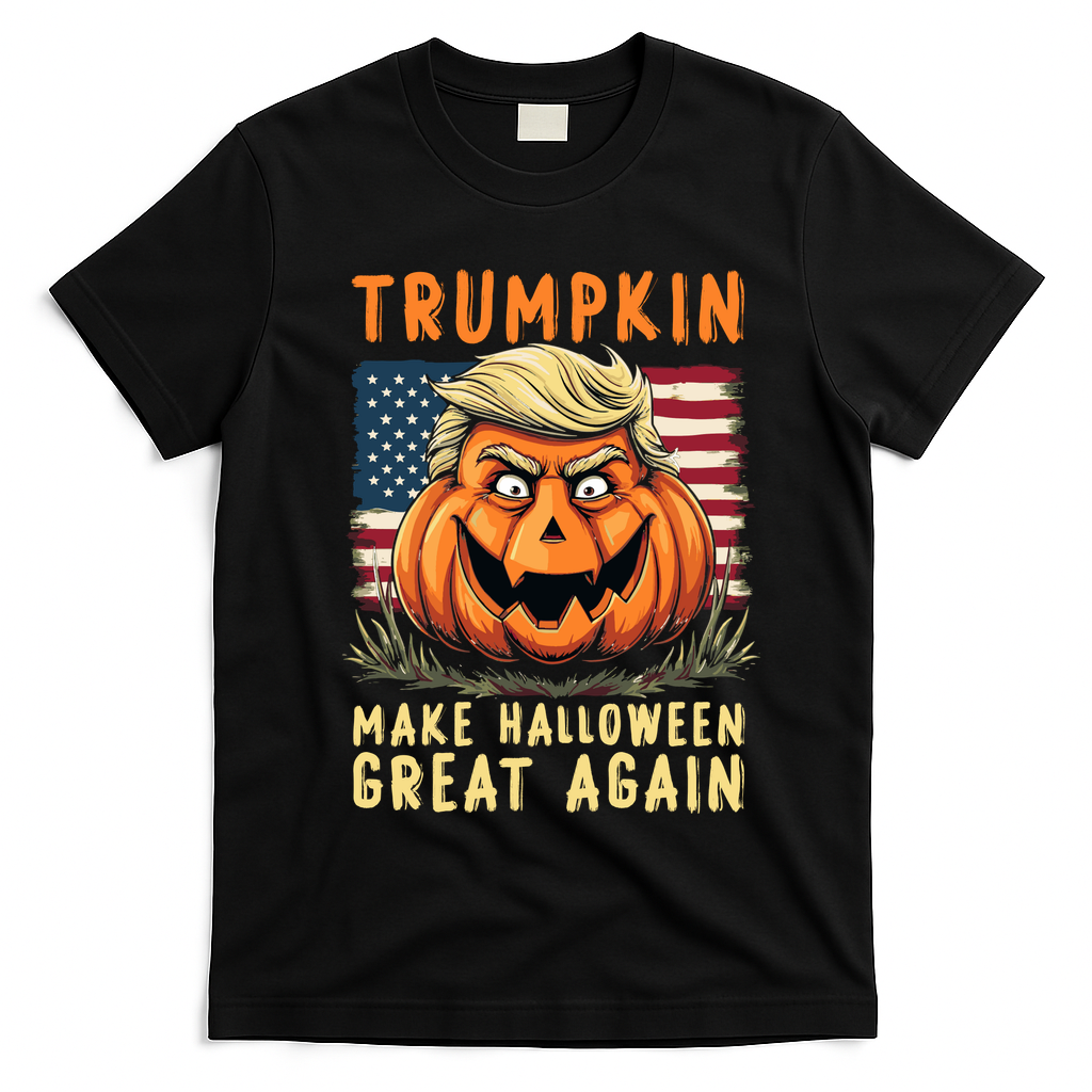 Usa Trumpkin Make Halloween Great Again Funny Trump T-Shirt - Black