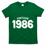 Vintage 1986 Celebrate 40th Birthday T-Shirt - Green