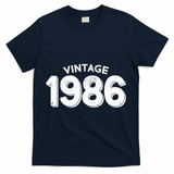 Vintage 1986 Celebrate 40th Birthday T-Shirt - Navy