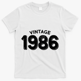 Vintage 1986 Celebrate 40th Birthday T-Shirt - White