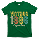 Vintage 1986 Original Parts Retro 40th Birthday  T-Shirt - Green