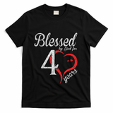 Vintage 40th Birthday Blessed By God, Happy Birthday Gift T-Shirt - Black