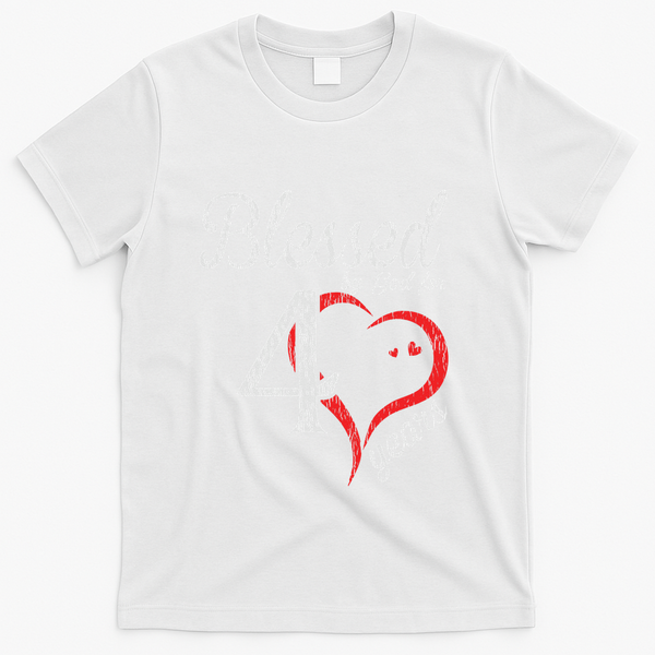Vintage 40th Birthday Blessed By God, Happy Birthday Gift T-Shirt - White