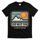 Vintage 40th Birthday Old Balls Club 40 Years Of Awesome T-Shirt - Black
