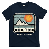 Vintage 40th Birthday Old Balls Club 40 Years Of Awesome T-Shirt - Navy