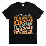 Vintage Autumn Foliage Appreciation for 6th Grade Educators T-Shirt - Black