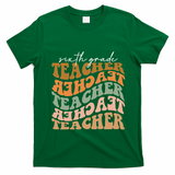 Vintage Autumn Foliage Appreciation for 6th Grade Educators T-Shirt - Irish Green