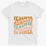 Vintage Autumn Foliage Appreciation for 6th Grade Educators T-Shirt - White
