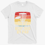 Vintage Best Dad By Par Funny FatherS Day Disc Golf Player Cool Gift T-Shirt - White