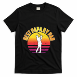 Vintage Best Dad By Par Funny Golf Lovers Gift FatherS Day Gift T-Shirt - Black