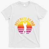 Vintage Best Dad By Par Funny Golf Lovers Gift FatherS Day Gift T-Shirt - White