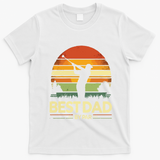 Vintage Best Dad By Par Meaningful Gift FatherS Day Golfing Gift T-Shirt - White
