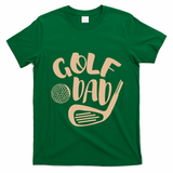 Vintage Best Dad By Par Gift FatherS Day Golfing Gift T-Shirt - Irish Green