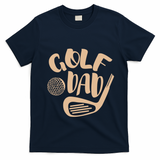 Vintage Best Dad By Par Gift FatherS Day Golfing Gift T-Shirt - Navy Blue