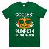 Vintage Coolest Pumpkin In The Patch Halloween Autumn Funny Gift T-Shirt - Irish Green