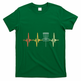Vintage Disc Golf Retro Heartbeat Gift Disc Golf T-Shirt - Irish Green