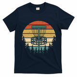 Vintage Disc Golf Retro Graphic T-Shirt - Navy Blue