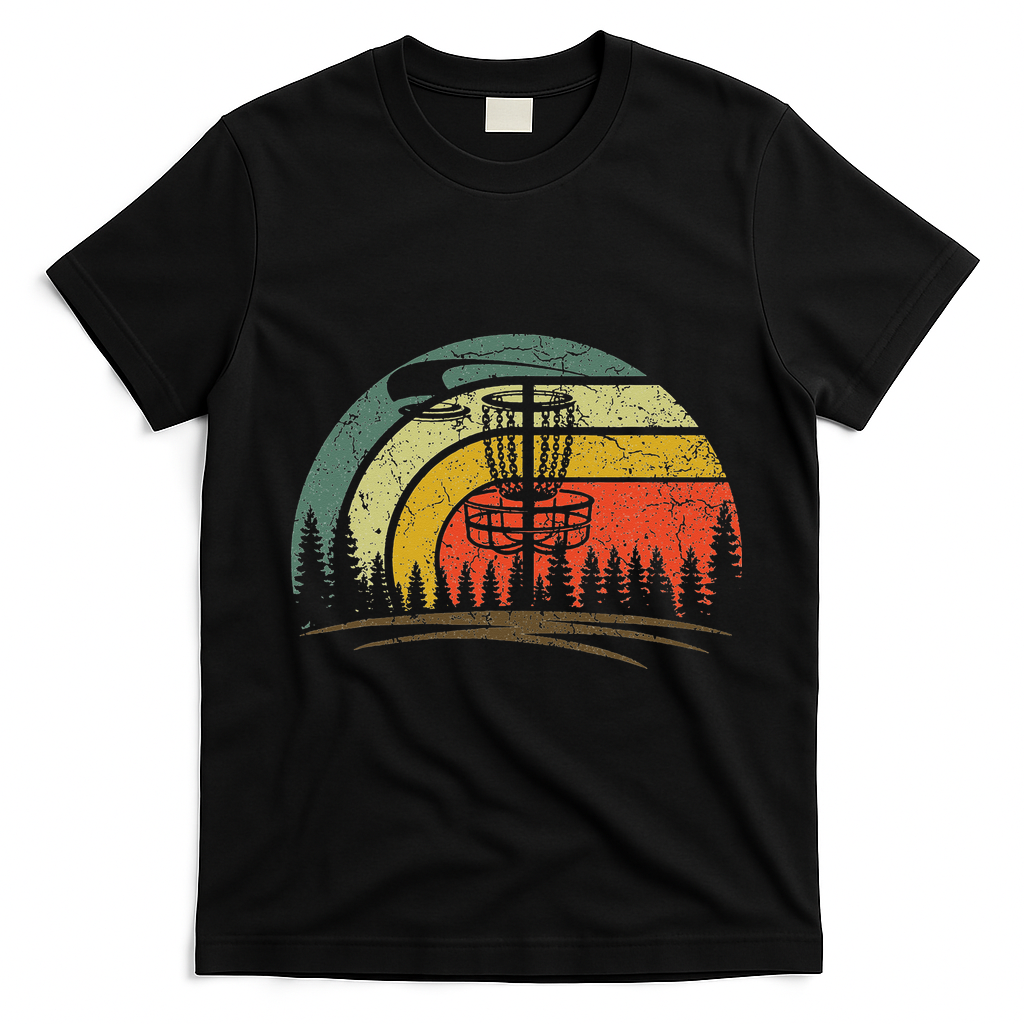 Vintage Disc Golf Shirt Frolf Flying Disc Sport Lover T-Shirt - Black