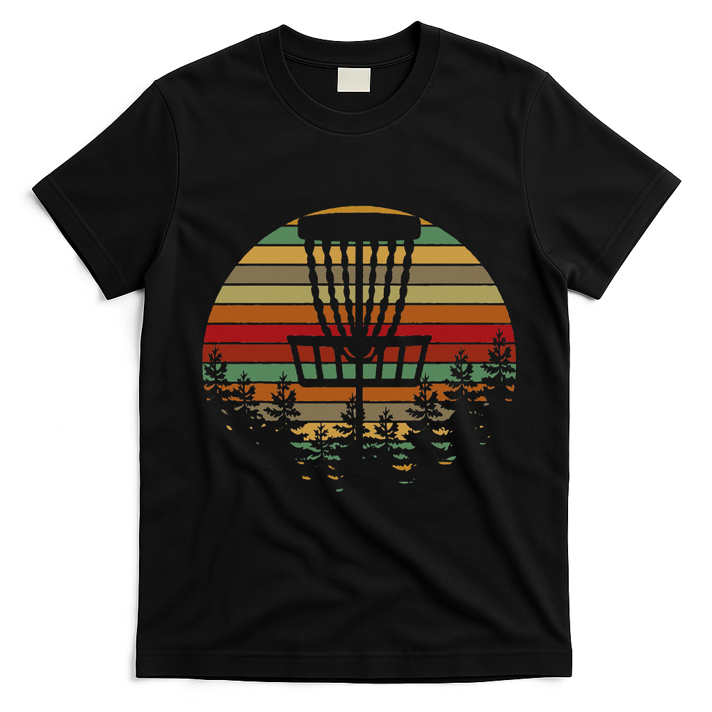 Vintage Disc Golf Frisbee Golf Frolf Flying Disc Sport T-Shirt - Black