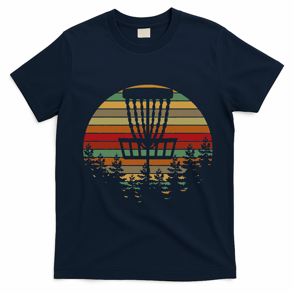 Vintage Disc Golf Frisbee Golf Frolf Flying Disc Sport T-Shirt - Navy Blue