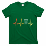 Vintage Disc Golf Retro Heartbeat Gift Disc Golf Funny Gift T-Shirt - Irish Green