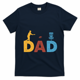 Vintage FatherS Day Best Dad By Par Cute Disc Golf Gift T-Shirt - Navy Blue