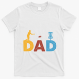 Vintage FatherS Day Best Dad By Par Cute Disc Golf Gift T-Shirt - White