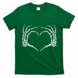 Vintage Halloween Skeleton Heart Sign Costume T-Shirt - Irish Green