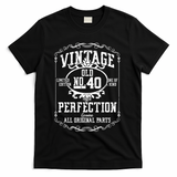 40th Birthday Genuine All Original Parts T-Shirt - Black
