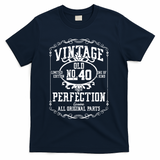 40th Birthday Genuine All Original Parts T-Shirt - Navy