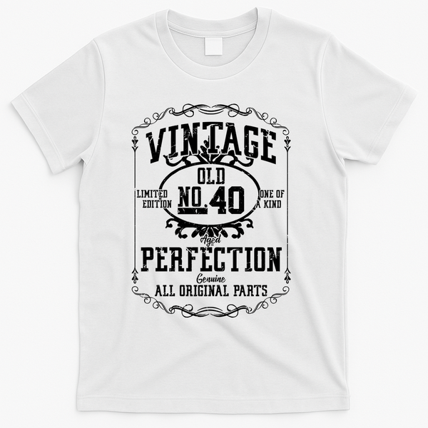 40th Birthday Genuine All Original Parts T-Shirt - White