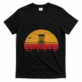Vintage Retro Frolf Frisbee Disc Golf T-Shirt - Black