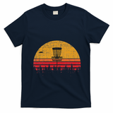 Vintage Retro Frolf Frisbee Disc Golf T-Shirt - Navy Blue