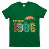 Vintage Sun Nature Wilderness 1986 40th Birthday T-Shirt - Green