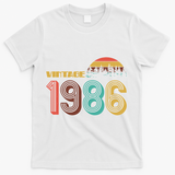 Vintage Sun Nature Wilderness 1986 40th Birthday T-Shirt - White