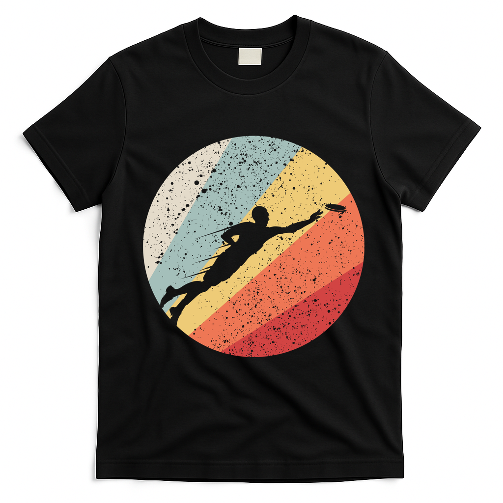 Vintage Ultimate Frisbee Gift For Frisbee Players T-Shirt - Black