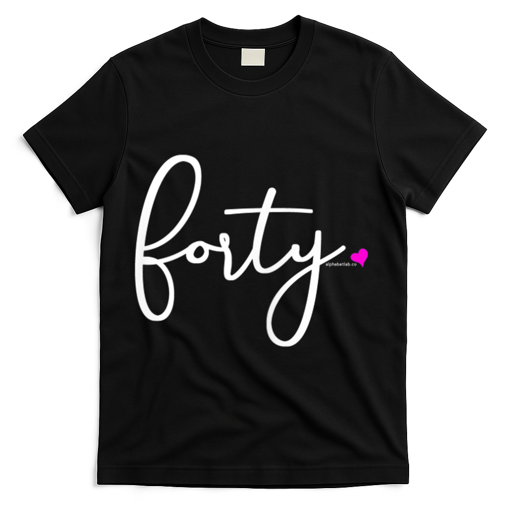Wom.e.ns 40th Birthday Gift Ideas for Her Wom.e.n  Party Forty T-Shirt - Black